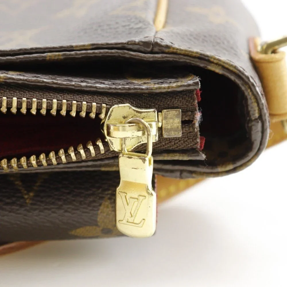 LOUIS VUITTON Authentic Brown Monogram Canvas Shoulder Bag